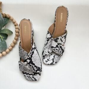 KAANAS Tallinn Snake Heel Sandals Bovine leather Mules